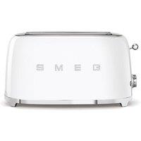 SMEG TSF02WHUK 4-Slice Toaster - White, Silver/Grey