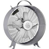 SWAN Retro SFA12630GRN Portable 8 Desk Fan - Grey, Silver/Grey