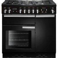 RANGEMASTER Professional 90 Dual Fuel Range Cooker - Black, Black