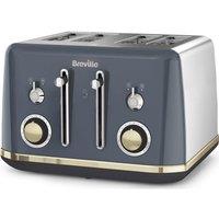 BREVILLE Mostra VTT931 4-Slice Toaster - Grey, Silver/Grey,Gold