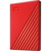 WD My Passport Portable Hard Drive - 2 TB, Red, Red