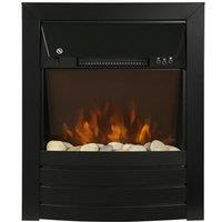 ZANUSSI ZEFIST1003B Wall Mounted Electric Fireplace - Black, Black