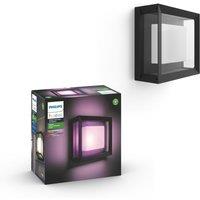 PHILIPS HUE Econic White & Colour Ambiance Smart Outdoor LED Wall Light - Black