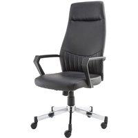 ALPHASON Brooklyn High Back Faux-Leather Operator Chair - Black