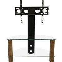 ALPHASON Century 800 mm TV Stand with Bracket - Walnut, Clear,Brown