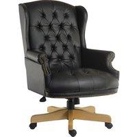 TEKNIK Chairman Noir Bonded-leather Tilting Executive Chair - Black