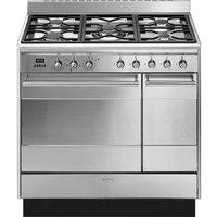 SMEG SUK92MX9-1 Concert 90 cm Dual Fuel Range Cooker - Stainless Steel, Stainless Steel