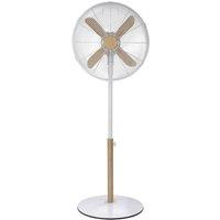 RUSSELL HOBBS RHMPF1601WDW 16" Pedestal Fan ? White, White,Brown