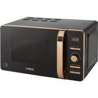TOWER T24021 Solo Microwave - Black & Rose Gold, Pink,Gold,Black
