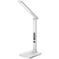 GROOV-E Ares LED Desk Lamp with Wireless Charging Pad & Clock - White