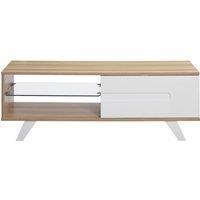 TTAP Miami 1050 mm TV Stand - Light Oak, Clear,Brown,White