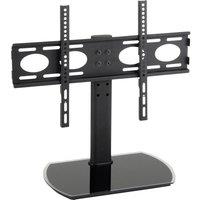 TTAP PED64F 470 mm TV Stand with Bracket - Black Glass, Black