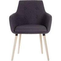 TEKNIK Four-Legged Fabric Reception Chair - Graphite