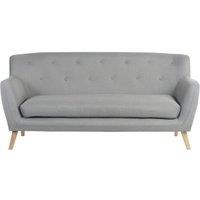 TEKNIK Skandi 3-Seater Fabric Sofa - Grey