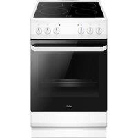 AMICA AFC1530WH 50 cm Electric Ceramic Cooker - White, Silver/Grey,White