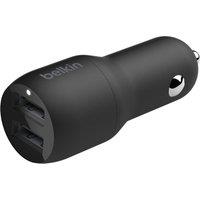 BELKIN Dual 24 W USB Car Charger, Black