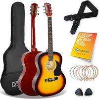 3RD AVENUE Full Size 4/4 Acoustic Guitar Bundle - Sunburst, Brown,Yellow,Red