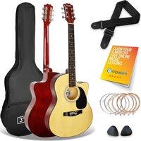 3RD AVENUE Full Size 4/4 Cutaway Acoustic Guitar Bundle - Natural, Yellow