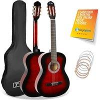 3RD AVENUE 3/4 Size Classical Guitar Bundle - Redburst, Red,Black,Brown