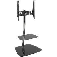 AVF Reflections Iseo 600 mm TV Stand with Bracket ? Black, Silver/Grey,Black