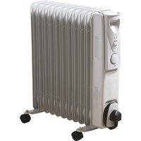 DAEWOO HEA1145 Portable Oil-Filled Radiator - White, White