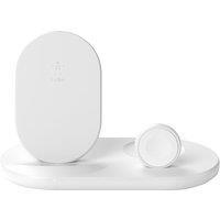 Belkin 3-in-1 iPhone, Apple Watch & AirPods Wireless Charging Stand - White, White