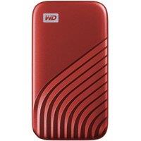 WD My Passport Portable External SSD - 500 GB, Red, Red