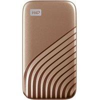 WD My Passport Portable External SSD - 500 GB, Gold, Gold