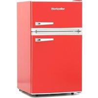 MONTPELLIER Retro MAB2035R Undercounter Fridge Freezer - Red, Red