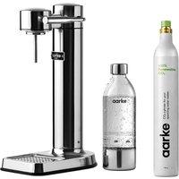 AARKE Carbonator 3 Sparkling Water Maker & CO2 Gas Cylinder - Steel, Silver/Grey