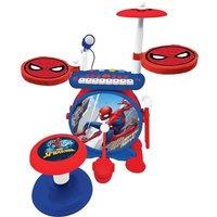 LEXIBOOK Electronic Drums Set with Seat - Spider-Man, Red,Blue