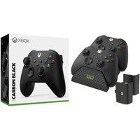XBOX Wireless Controller & Venom Xbox Series X/S Twin Docking Station Bundle - Carbon Black