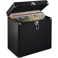 HAMA 50 LP Vinyl Record LP Storage Case - Black, Black