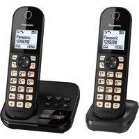 PANASONIC KX-TGC462EB Cordless Phone - Twin Handsets ,Black, Black