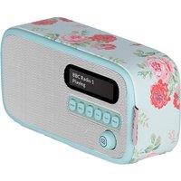 VQ Dexter Portable DAB? Radio - Cath Kidston Antique Rose, Blue,Patterned
