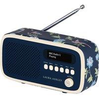 VQ Dexter Portable DAB? Radio - Laura Ashley Elveden Navy, Blue,Patterned