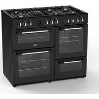 LOGIK LRC100B21 100 cm Dual Fuel Range Cooker - Black, Black