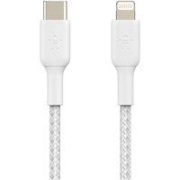 BELKIN Braided USB Type-C to Lightning Cable - 2 m, White, White