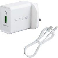 VELD Super-Fast VH18AW-UCM USB Wall Charger - 1 m, White