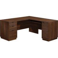 TEKNIK Elstree 5426914 L-Shaped Desk - Spiced Mahogany