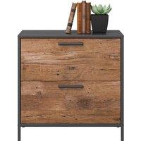 TEKNIK Boulevard Caf 2 Drawer Filing Cabinet - Black & Oak