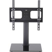 TTAP TT44S Swivel Tabletop TV Stand with Bracket - Black Glass, Black