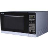 Sharp R372SLM Solo Microwave - Silver, Silver/Grey