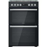 HOTPOINT Multiflow HDM67G9C2CSB 60 cm Dual Fuel Cooker - Black, Black