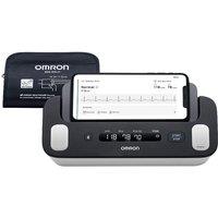 OMRON Complete HEM-7530T-E3 ECG & Smart Blood Pressure Monitor, White,Black