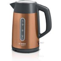 BOSCH DesignLine Plus TWK4P439GB Cordless Jug Kettle - Copper, Black,Silver/Grey