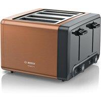 BOSCH DesignLine Plus TAT4P449GB 4-Slice Toaster - Copper, Brown,Black