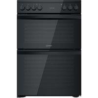 INDESIT ID67V9KMB 60 cm Electric Ceramic Cooker - Black, Black