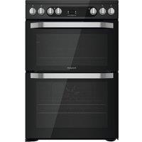 HOTPOINT HDM67V9HCX 60 cm Electric Ceramic Cooker - Black, Black