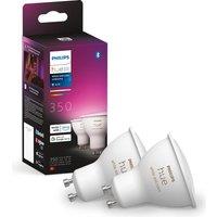 PHILIPS HUE White & Colour Ambiance Smart LED Spotlight - GU10, Twin Pack